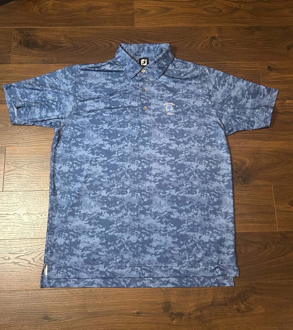 FootJoy Sycamore Hills Blue Cloud Camo Performance Golf Polo